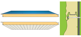 Stenový panel PUR – skrytý spoj